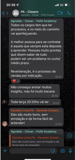 Equipe de Closers Marcelo Politi